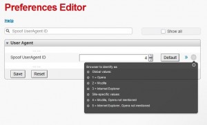 Opera Preferences Editor Window
